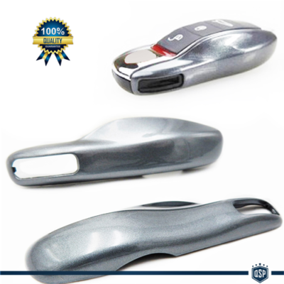 Key Soft Case Cover protettiva Chiave per auto Porsche 955 Cayenne Chiave pieghevole Telecomando/Colore: grigio
