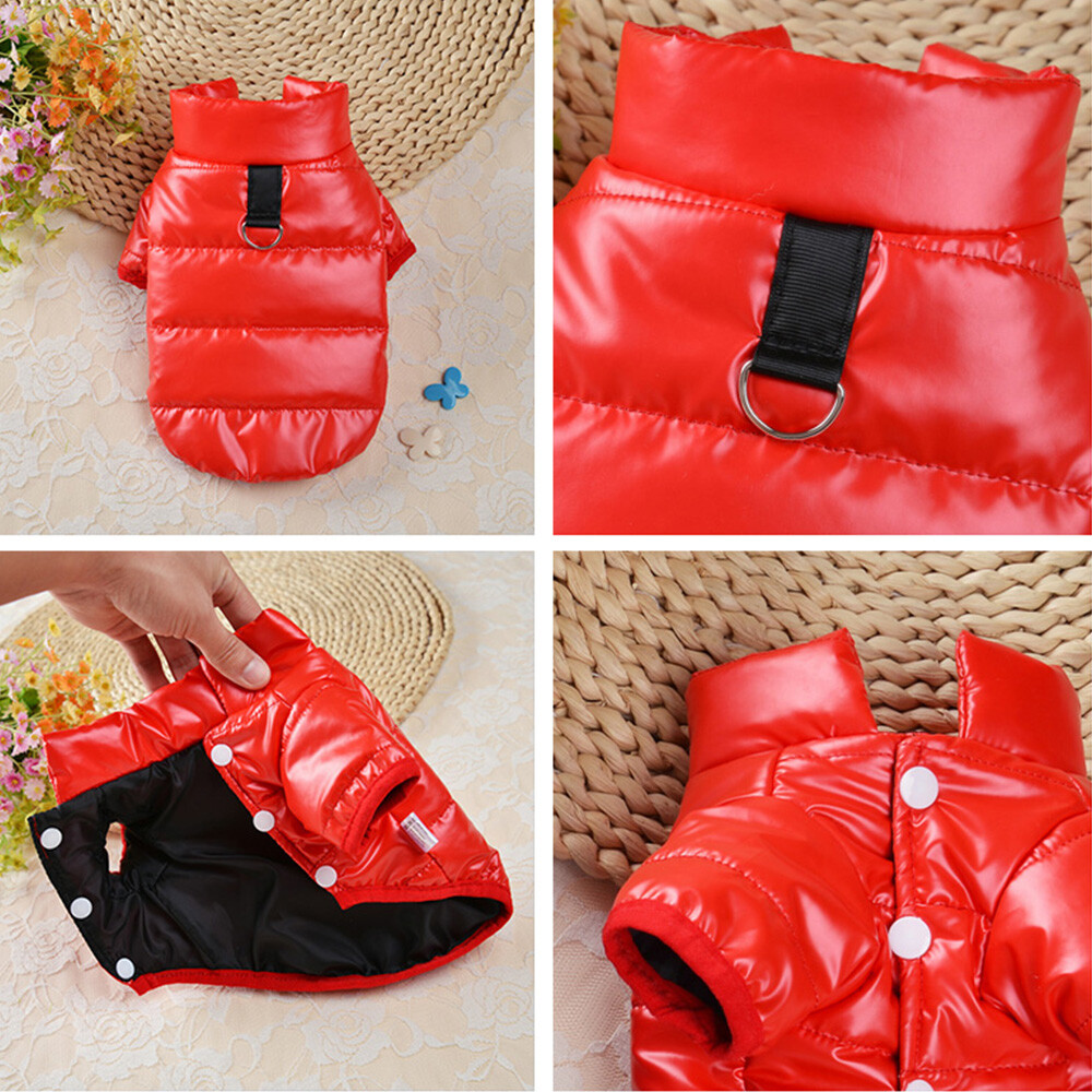 Waterproof Dog Puffer Coat Jacket Winter Vest Clothes Warm Padded Puppy