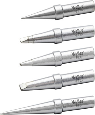 WELLER ORIGINAL ETSET-5 ET Series assorted, 1 each: ETA, ETB, ETC, ETP and ETS