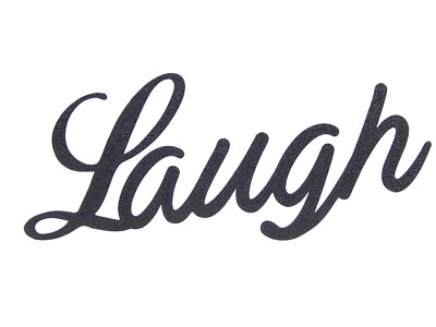 Laugh Word Art Sign Home Kitchen Decor Wall Hanging Cursive Script Typography