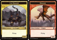 10 Token Cards - CAT DRAGON / DRAGON - Commander 2017 (C17) - Magic MTG FTG