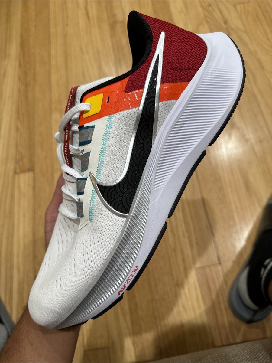 Size 13 Nike Air Zoom Pegasus 38 Sail Gym Red Black Sz 13