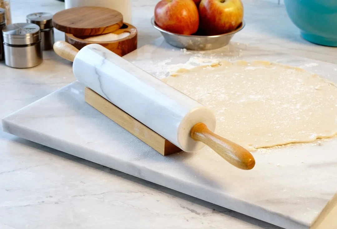 RSVP International 10 Inch Marble Rolling Pin - Thumbnail 3
