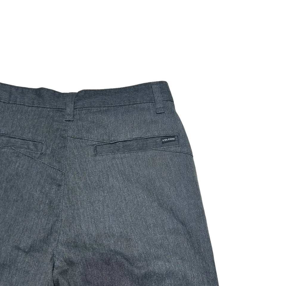 Volcom Frickn Chino Shorts Mens Size 30 Charcoal Gray Flat Front Casual - Image 3 of 4