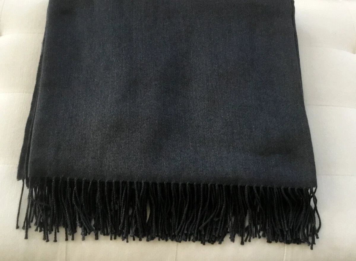Restoration Hardware ITALIAN SIENA LAMBS WOOL SILK CASHMERE Throw Twilight NWT