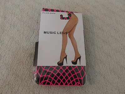 MUSIC LEGS The Art Of Stockings Plus Sized Seamless Lycra Diamond Net Pantyhose