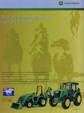 2015 John Deere Not All Thoroughbreds RUN On A Track Original Print Ad 8.5 x 11"
