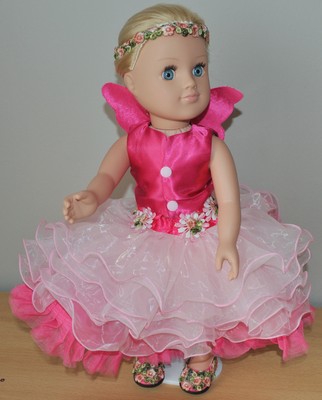 Handgefertigt 18'' Puppe Komplett Outfit., Fee Kuscheltier OG, AG, DesignaFriend.