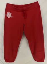 Vintage Y2K 06 Victorias Secret Pink Love Pink Embroidered Cuffed Sweatpants L