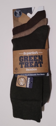 Calcetines de bambú supersuaves Green Treat para hombre 3 pares Reino Unido 7-11 - Imagen 71 de 75