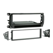 Metra 99-6505 - Single DIN Black Stereo Dash Kit with Trim Plate and Brackets