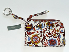 Vera Bradley Zip ID Card Pouch Marrakesh Vines Quilted Cotton NWT Key Chain New