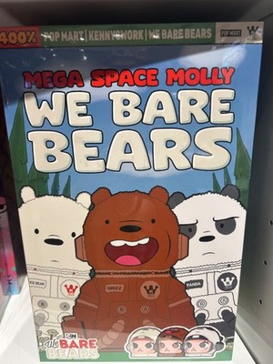 100% Authentic MEGA SPACE MOLLY 400% WE BARE BEARS Art Trendy Gift