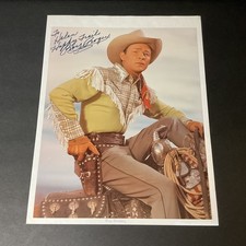 Roy Rogers Signed Autograph Photo 1940s Western Cowboy Movie Memorabilia