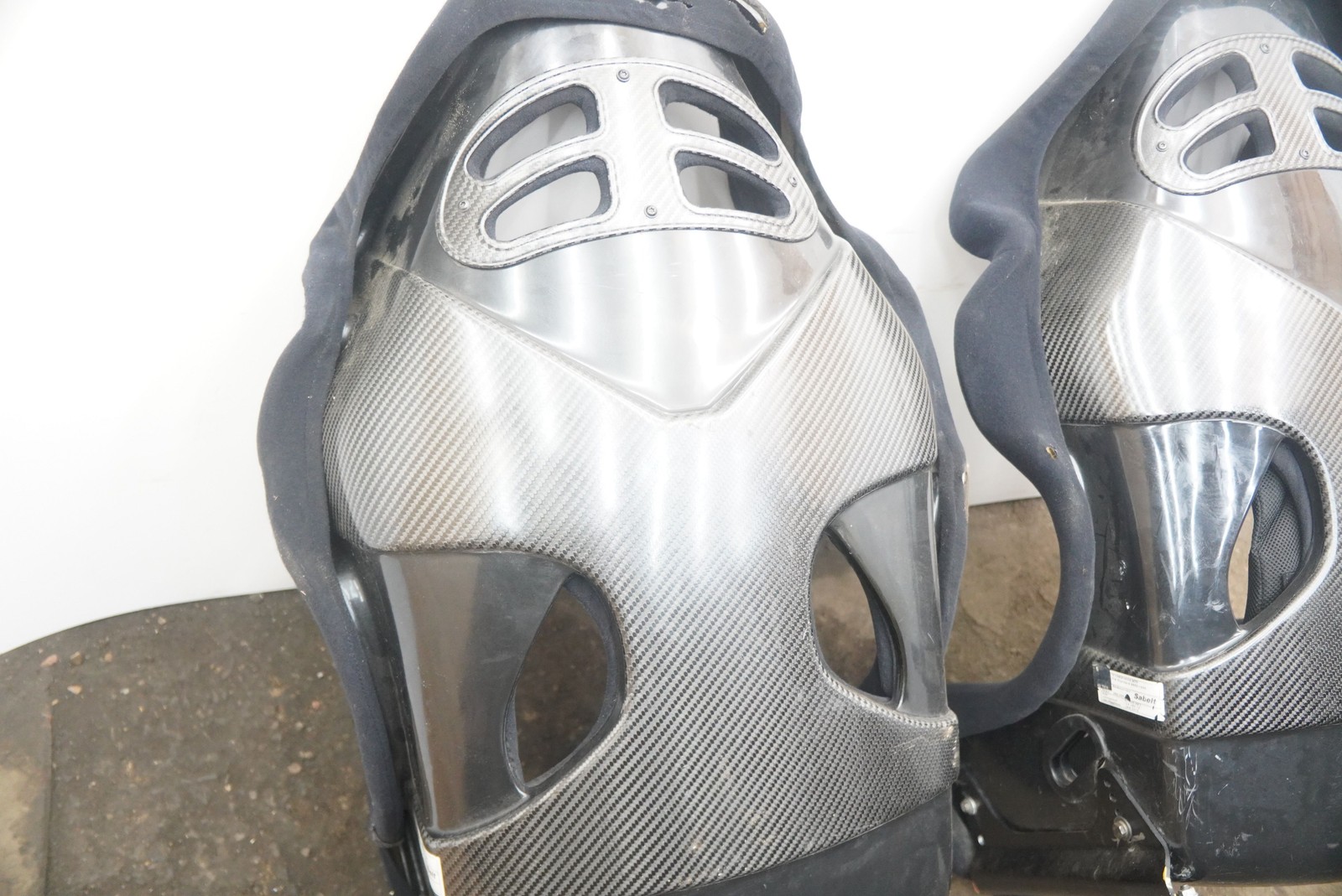 Set Driver Passenger Sabelt Racing Seat Carbon Fiber Ferrari 458 Challenge *Note