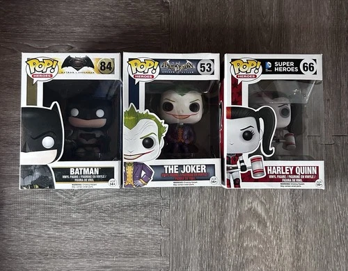 Funko Pop! Vinyl: Batman Lot: Batman #84, Joker #53 and Harley Quinn #66