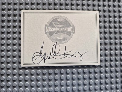 Gene Kranz Mission Control. Apollo 13 Hand signed bookplate 3.0 x 4.0 inch 