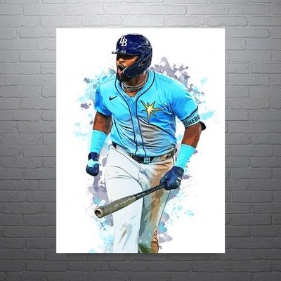Junior Caminero Tampa Bay Rays Wall Art Baseball Poster Man Cave Decor Gift