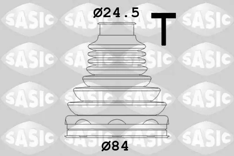 Drive shaft CV joint boot transmission sided Thermoplast 1906077 SASIC for FIAT