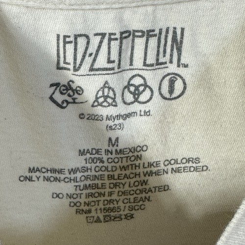 Led Zeppelin North American Tour 75 Medium Retro T-Shirt M Tee USA Flag Concert - Picture 4 of 7