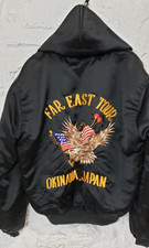 Vintage Far East Tour Okinawa Japan Bomber Jacket Embroidered Dragon