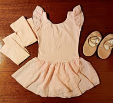 Ballet Outfit Ashiner Dress 4-5 years  Stelle Shoe 9 Toddler  Tights Pink XS