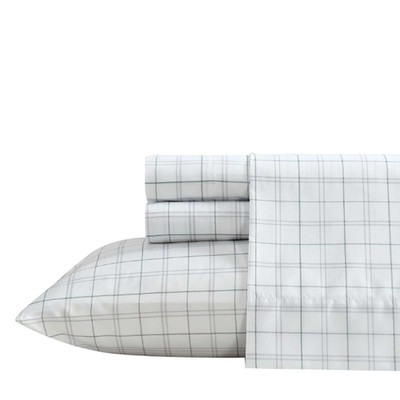 Nautica Broken Lines Queen Comforter Set Green Pacific Pine Textured 