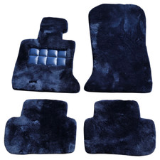 Blue Sheepskin Floor Mats R107 C107 Mercedes Benz 380SL 560SL 450SL 280SL 350SL