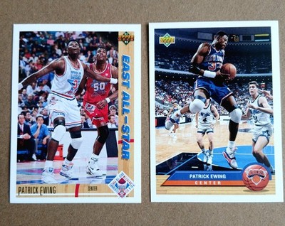 Upper Deck NBA All-Star Patrick Ewing Vintage Basketball Cards x 2 Knicks