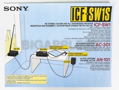 Sony ICF-SW1S Shortwave AM FM Radio ***RESTORED***CARRY THE WORLD