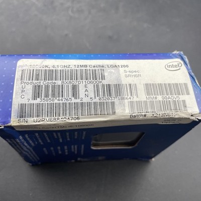 CPU Core i5 10600K BOX Amazon.com: Intel Core i5-10600K (Base Clock 4.10GHz; Socket