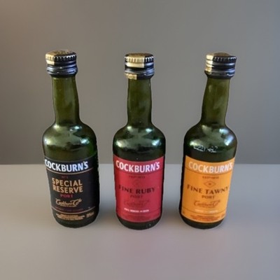 Miniatur Cockburn s Port Flaschen 5cl leer Special Reserve / Tawny / Ruby 