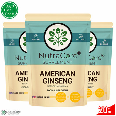 Amerikanischer Ginseng Kapseln 5000mg (35% Ginsenoside) natürliche pflanzliche Kapseln