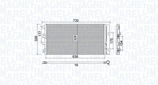 Magneti Marelli Kondensator Klimaanlage 350203797000 FüR Dacia Duster SUV Dci-image
