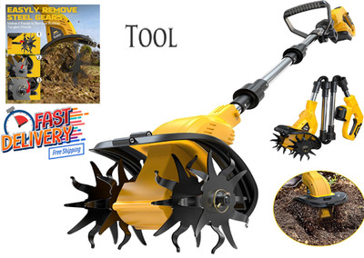 Cordless Tiller Cultivator for Dewalt 20V Battery: Tiller for Gardening 360RPM