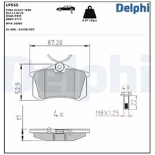 Satz Bremsbeläge Bremsklötze hinten für Audi A4 B5 8D2 8D5 B6 8E2 8E5 | 24325