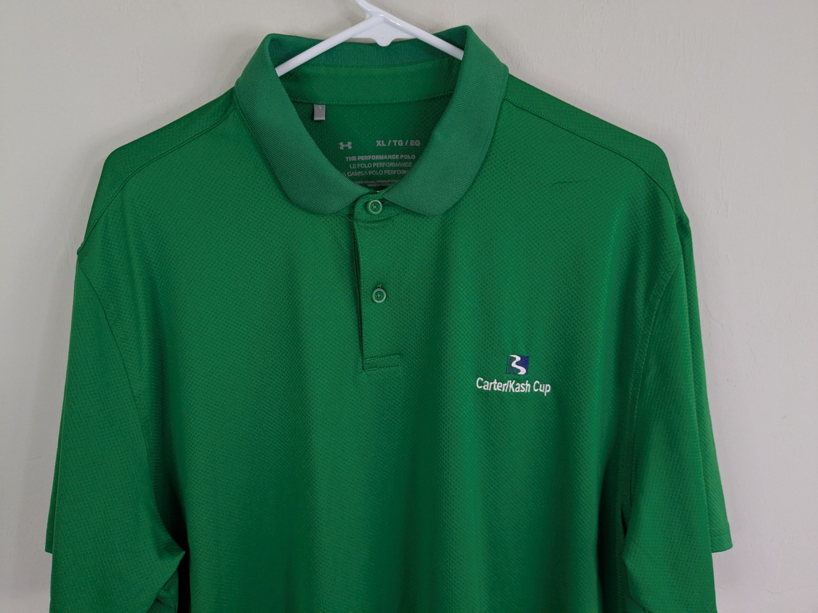 Under Armour The Performance Polo Shirt Men's Extra Large Green Short Sleeve