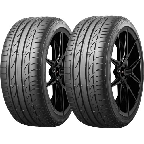 (QTY 2) 225/50R17 Bridgestone Potenza S001 Run Flat 98W XL Black Wall Tires