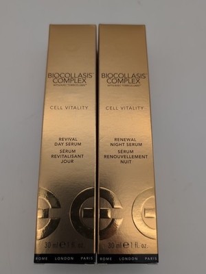 Lot Of 2 Elizabeth Grant Biocollasis Complex Cell Vitality Renewal Night Day