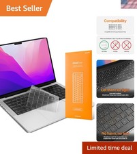 Clear TPU Keyboard Cover for MacBook Pro 14/16 Air 13/15 - Touch ID Friendly