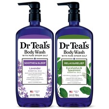 Dr Teal's Body Wash with Pure Epsom Salt, Lavender & Eucalyptus, 24 fl oz (Pa...