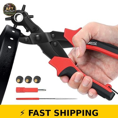 XOOL Leather Hole Punch Plier Kit - Multi-Function Heavy Duty