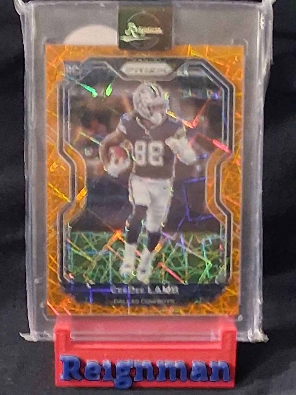 2020 Panini Prizm CeeDee Lamb Orange Lazer Prizm Rookie RC #334 Dallas