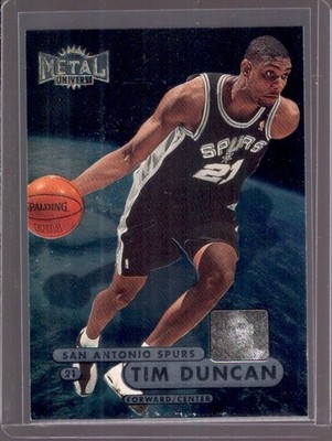 TIM DUNCAN 1997-98 Metal Universe Championship #72 Rookie RC Spurs