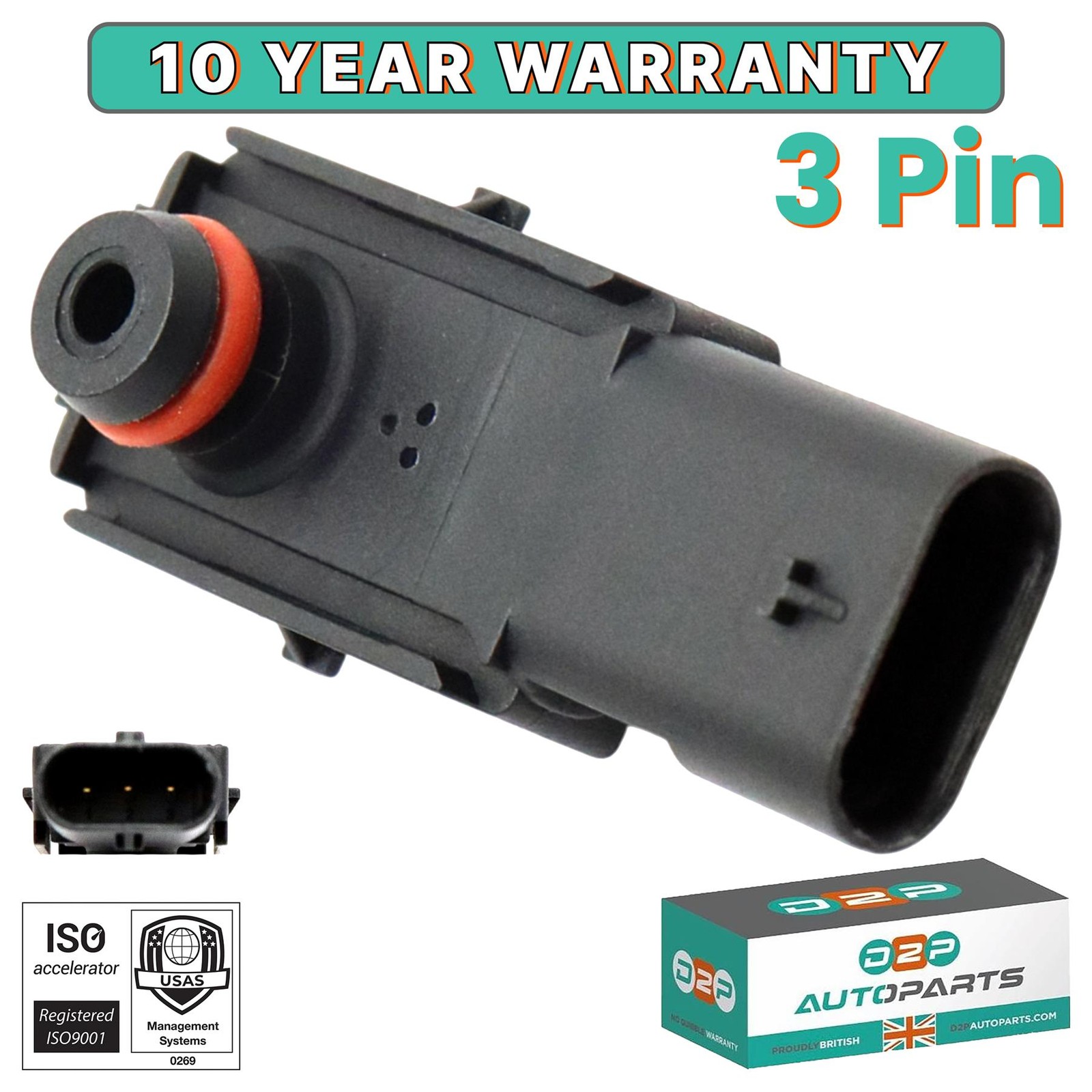 Brake Booster Pressure Sensor FOR SEAT Ibiza Leon Ateca Skoda Octavia Superb - Image 4
