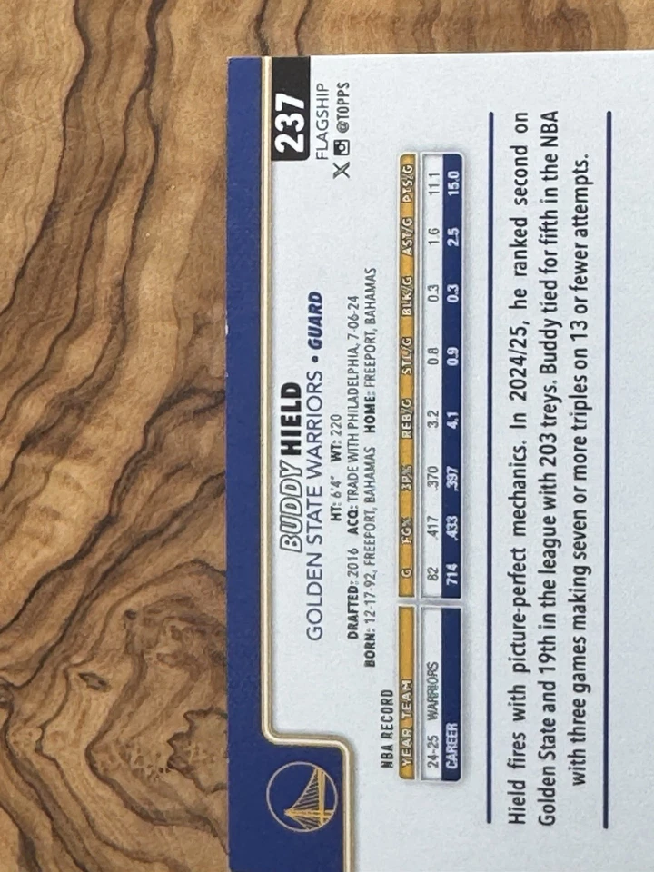 2025-26 Topps NBA Season Tip Off Black Foilboard 1/1 Buddy Hield - One of One! - Image 4 of 4