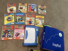 Leap Frog LeapPad Plus Writing System with 11 Books 11 Cartridges  Case Tested