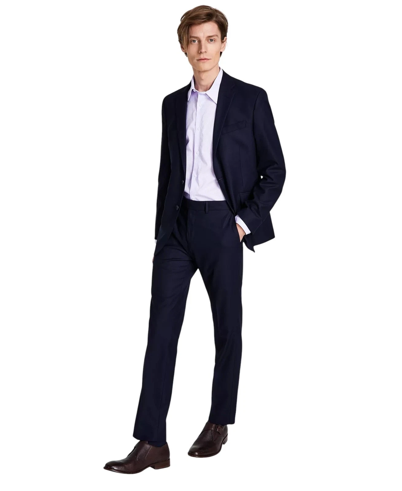 Kenneth Cole Mens Slim fit 2 Piece Suit 38 S / 31 Waist Navy Blue Solid
Opens in a new window or tab