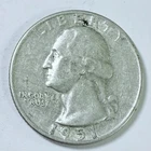 1951-D Washington Quarter 25c 90% Silver VERY FINE DETAILS #4667