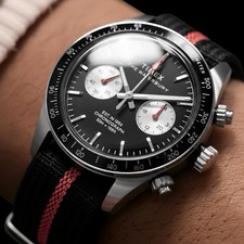 Timex  Waterbury Heritage Chronograph 39mm Fabric Strap Watch TW2Y38900